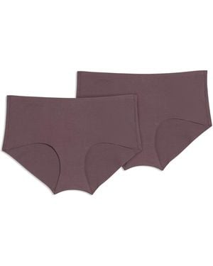 PUMA Mini Shorts Da Donna (Confezione Da 2) Accessori, Marrone - Viola