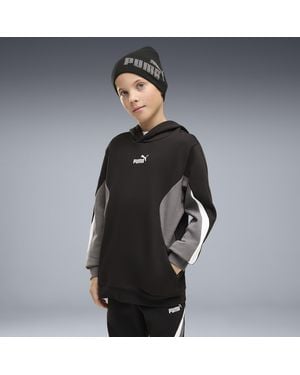 PUMA Sudadera Con Capucha Essentials Con Bloques De Color Juvenil, Ropa, Negro