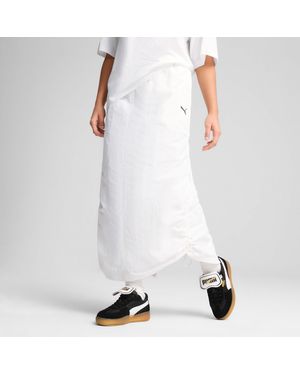 PUMA Wardrobe Ess Geweven Maxirok Voor - Wit
