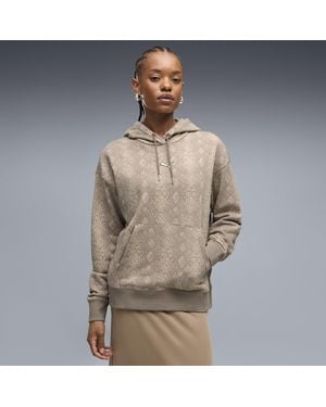 PUMA Snake Pack Bedruckter Hoodie Damen, Kleidung - Natur
