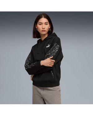 PUMA Essentials Animal Print Comfort Hoodie - Black