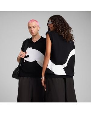 PUMA Future..Archive Relaxed Graphic Knitted Vest Jacket - Black