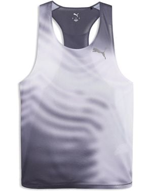 PUMA Lightspeed Graphic Performance Fit Running Singlet - Blue