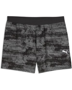 PUMA Brightstride Dreamrun Printed Running 5" Shorts - Grey