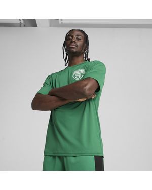 PUMA Shorts Da Basket Posterize Da Uomo - Verde