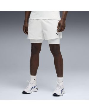 PUMA Pwrmode Training 2-In-1 Stretch Woven Shorts - White
