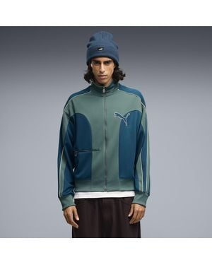 PUMA Chaqueta De Chándal Holgada T7 Love Of The Cat Para Hombre, Ropa, Azul