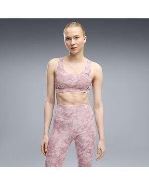 PUMA Cloudspun Printed Sports Bra - Pink