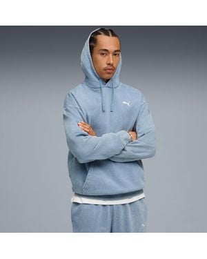 PUMA Essentials Elevated Relaxed Wash Hoodie - Blue