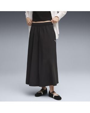 PUMA Falda Midi Tejida T7 Para Mujer, Accesoiros, Negro