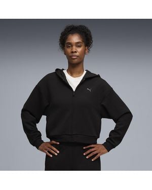 PUMA Cloudspun Ultra Soft Zip-Up Training Hoodie Shoes - Black
