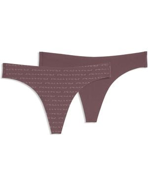 PUMA Tanga Para Mujer (Paquete De 2) Accesoiros, Marrón - Morado