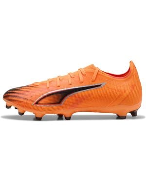 PUMA Ultra 6 Match Fg/Ag Fußballschuhe Schuhe, Heat Fire/Schwarz/Glowing Rot - Orange