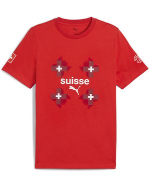PUMA Schweiz Ftblculture T-Shirt Herren - Rot