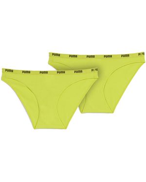 PUMA Licence Bikinislips Unterwäsche Damen (2Er-Pack) - Gelb