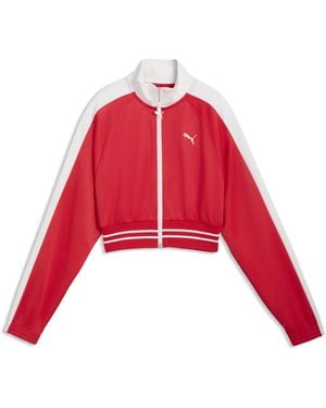 PUMA T7 Cropped Track Jacket - Red