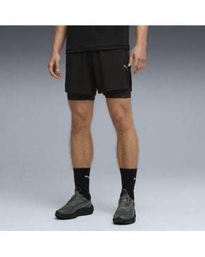 PUMA Dreamrun Drycell 5" Moisture Wicking 2-In-1 Running Shorts - Black