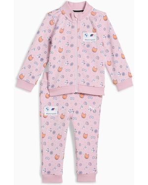 PUMA Bmw M Motorsport All-over-print Set Met Lange Mouwen - Roze