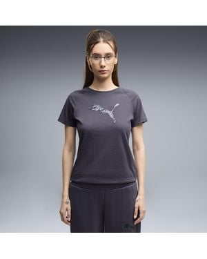 PUMA Essentials Sequins T-Shirt Damen, Kleidung - Grau