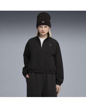 PUMA Sweat Décontracté À Col Zippé Her - Noir