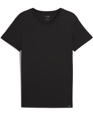 PUMA T-Shirt Mit V-Ausschnitt Herren (2Er-Pack) Kleidung - Schwarz