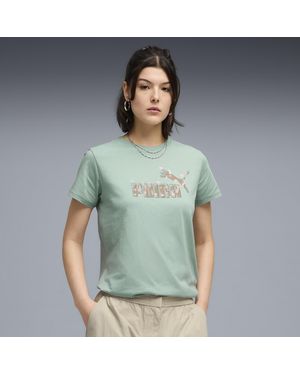 PUMA Sketched Florals T-Shirt - Green