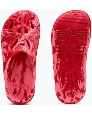 PUMA Mb.04 Basketball Slides , For All Time/Sunset Glow - Red