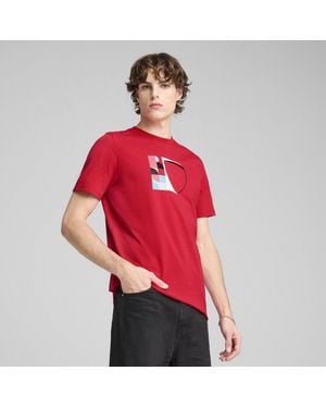 PUMA Scuderia Ferrari HP Race Big Shield T-Shirt - Rot
