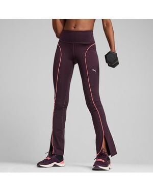 PUMA Cloudspun Broek Met Hoge Taille En Wijd Uitlopende Pijpen - Rood