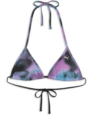 PUMA Top De Bikini Corto Para Mujer, Accesoiros - Azul