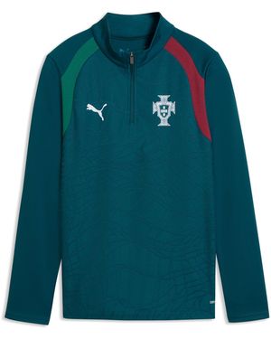 PUMA Maglia Da Training Con Zip Portogallo Per Ragazzi, Accessori, Blu - Verde