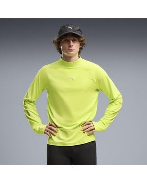 PUMA Brightstride Cloudspun Ultra Soft Long Sleeve Running T-Shirt - Yellow