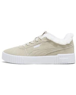 PUMA Carina 2.0 Teddy Suede Sneakers - White