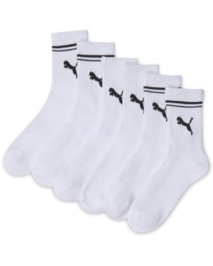 PUMA Half-Terry Crew Socks (3 Pairs) - White