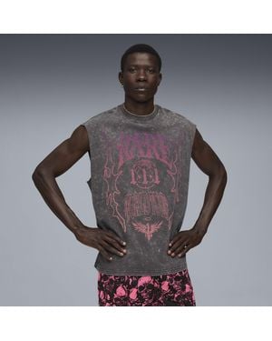PUMA Lamelo World Tour-Nament Cut Off T-Shirt Herren, Kleidung, Dusky - Grau