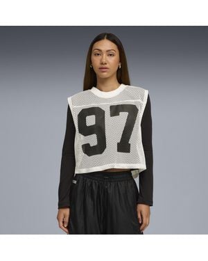 PUMA X Rosã Relaxed Mesh Top - Gray