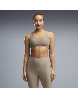 PUMA Cloudspun Ultra Soft Mid Impact Sports Bra - Natural