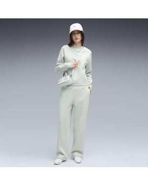 PUMA Loungewear Fleece Trainingsanzug Damen, Kleidung - Blau