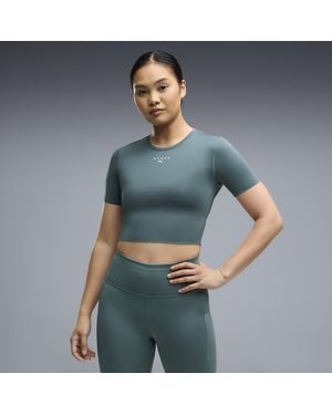PUMA X Hyrox Pwrmode Crop T-Shirt Damen, Kleidung - Blau