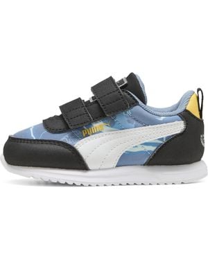 PUMA X Hot Wheels R78 Lightwind Sneakers Kids Toddlers, Schuhe, Cool/Weiß/Sunny Gelb - Blau