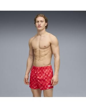 PUMA Shorts Da Bagno Da Uomo, Abbigliamento, Rosso