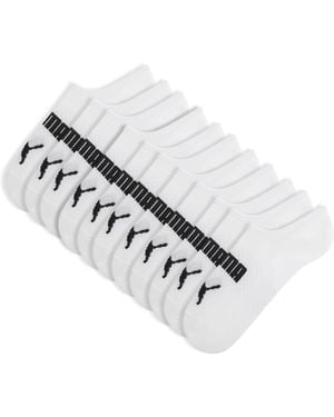 PUMA Non-Terry Sneaker Socks (6 Pairs) - White
