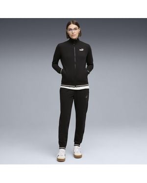 PUMA Tuta Con Zip Metallizzato Da Donna, Abbigliamento, Nero