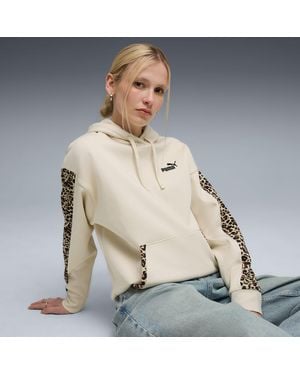 PUMA Essentials Animal Print Comfort Hoodie - Natural