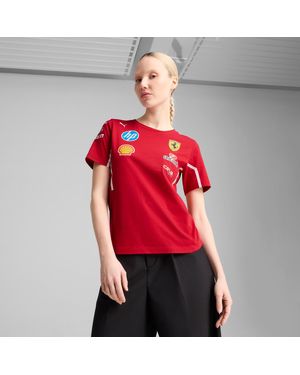 PUMA Scuderia Ferrari Hp 2025 Team T-Shirt Voor - Rood