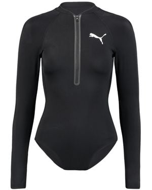 PUMA Licence Swim Long Sleeve Surf Suit - Black