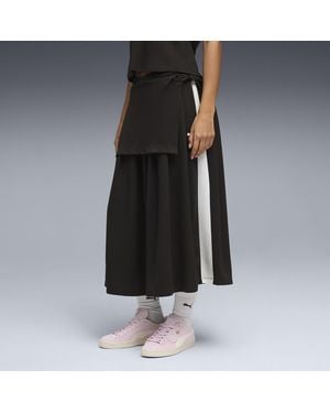 PUMA Falda Plisada T7 Midi Para Mujer, Ropa, Negro