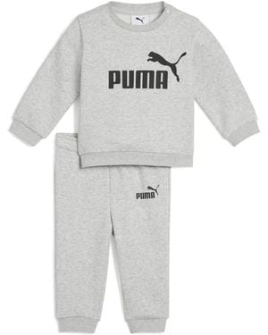 PUMA Essentials Minicats Crew Jogginganzug Baby, Kleidung, Light Heather - Grau