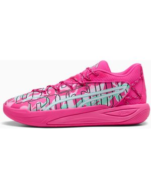 PUMA Stewie 4 Timeless Basketball Shoes Electric Peppermint/Ravish - Pink