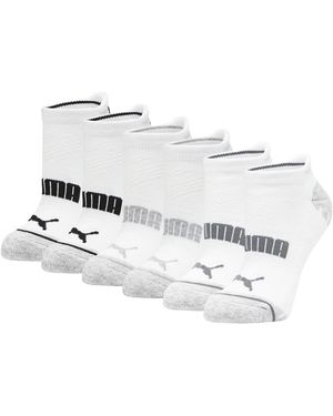 PUMA Half-Terry Low-Cut Socks [3 Pairs] - White